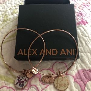 Alex & Ani bracelets, rose gold. Limited edition!